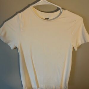SKIMS Cream Short Sleeve Top